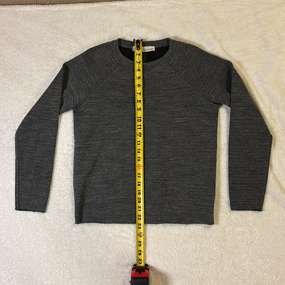 grey melange wool golden goose round neck sweater shirt - Picture 8 of 16
